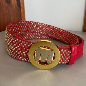 Millionair Belt Size 44 (Red gold with studs)